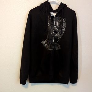 Black Panther Movie Marvel Comics Hoodie Jacket Size Medium Black